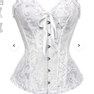 White satin corset